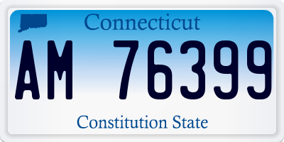 CT license plate AM76399