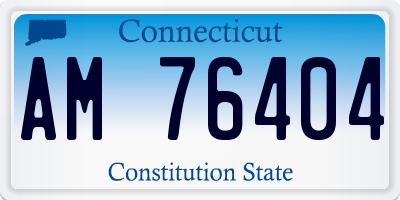 CT license plate AM76404