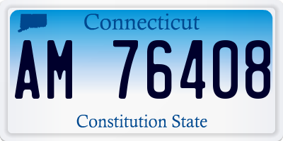 CT license plate AM76408