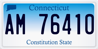 CT license plate AM76410