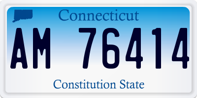 CT license plate AM76414