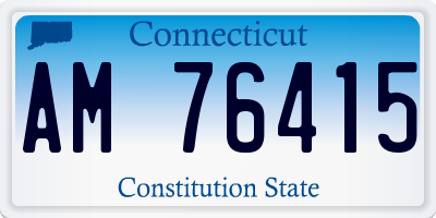 CT license plate AM76415