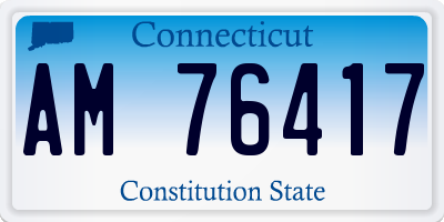 CT license plate AM76417