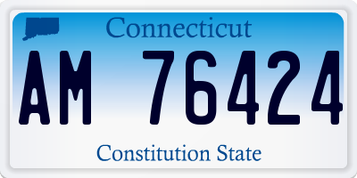 CT license plate AM76424