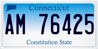 CT license plate AM76425