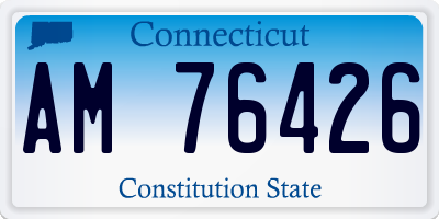 CT license plate AM76426