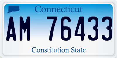 CT license plate AM76433