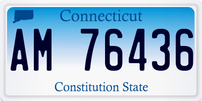 CT license plate AM76436