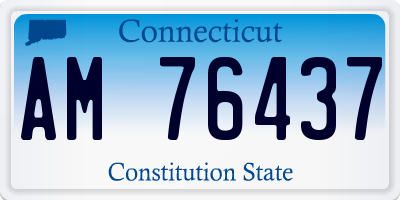 CT license plate AM76437