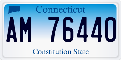 CT license plate AM76440