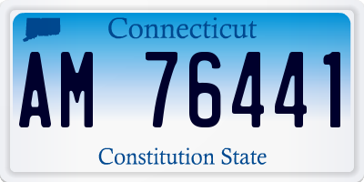 CT license plate AM76441