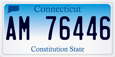 CT license plate AM76446