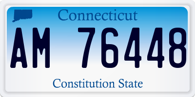 CT license plate AM76448