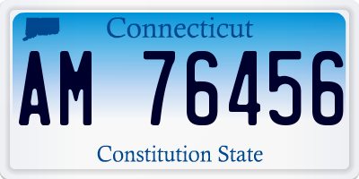 CT license plate AM76456
