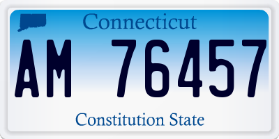 CT license plate AM76457