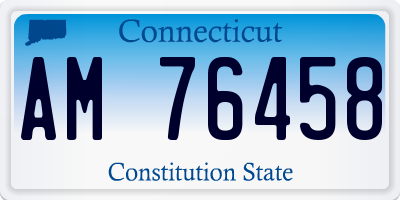 CT license plate AM76458