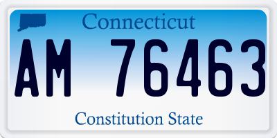 CT license plate AM76463