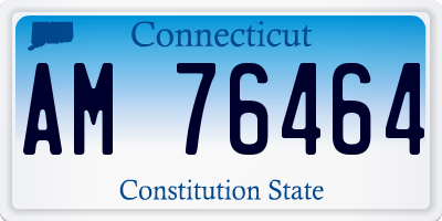 CT license plate AM76464