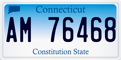 CT license plate AM76468
