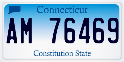 CT license plate AM76469