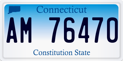 CT license plate AM76470