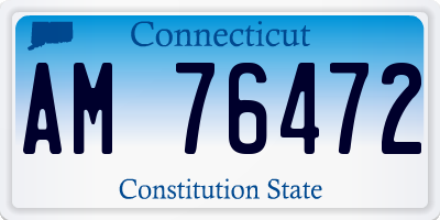 CT license plate AM76472