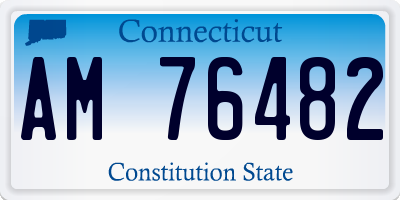 CT license plate AM76482