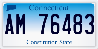 CT license plate AM76483