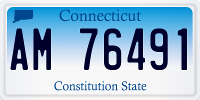 CT license plate AM76491