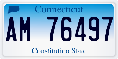 CT license plate AM76497