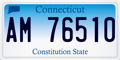 CT license plate AM76510