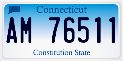 CT license plate AM76511