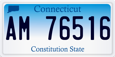 CT license plate AM76516