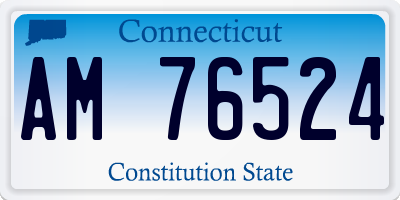 CT license plate AM76524