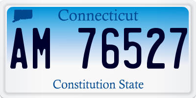 CT license plate AM76527