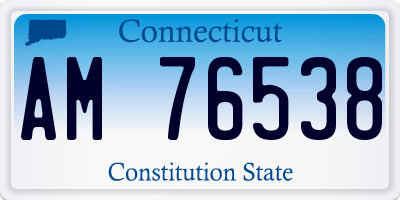 CT license plate AM76538