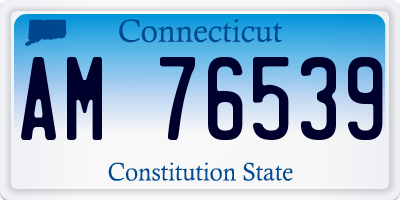 CT license plate AM76539