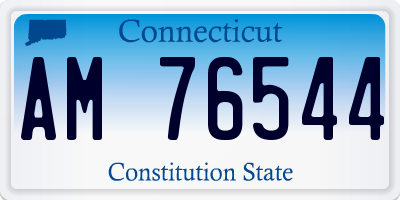 CT license plate AM76544