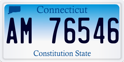 CT license plate AM76546