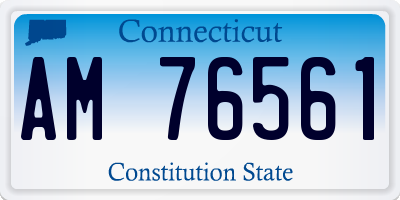 CT license plate AM76561