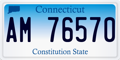 CT license plate AM76570