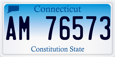 CT license plate AM76573