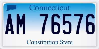 CT license plate AM76576