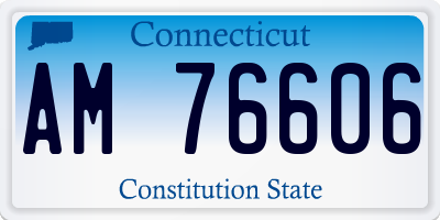CT license plate AM76606