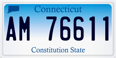 CT license plate AM76611