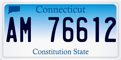 CT license plate AM76612