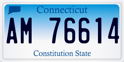 CT license plate AM76614