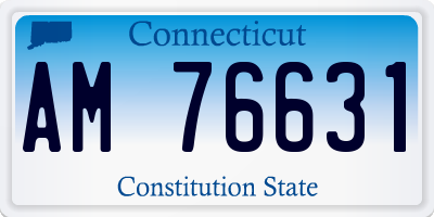 CT license plate AM76631