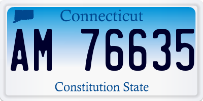 CT license plate AM76635