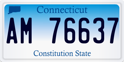CT license plate AM76637